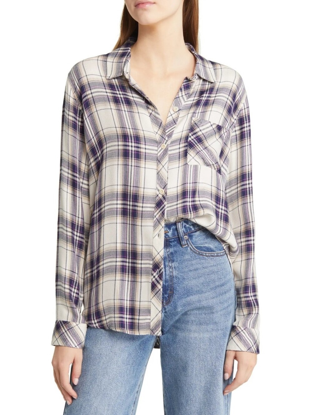 Rails | Hunter Metallic Plaid Button-Up Shirt